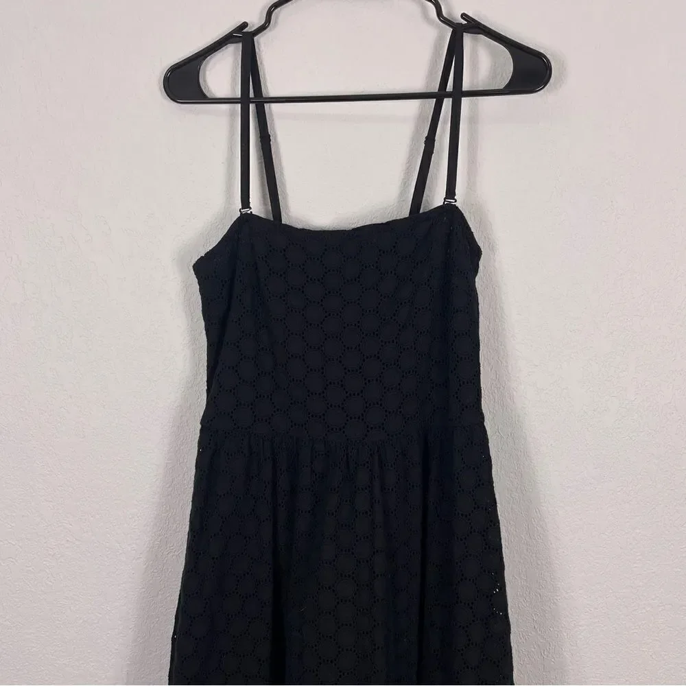 Garnet Hill Black Eyelet Cutout Dress‎ Size 6